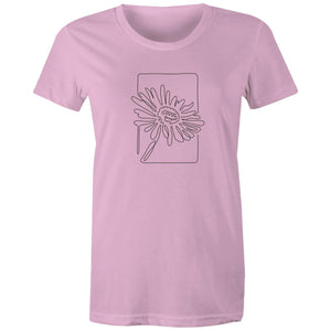 Women's Flower Line Art T-shirt