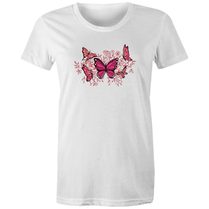 Women's Butterflies and Flowers T-shirt