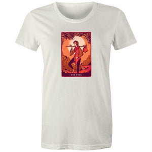 Women's Funny The Fool Tarot Card T-shirt