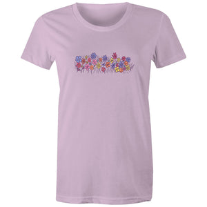 Women's Colourful Flower Field T-shirt