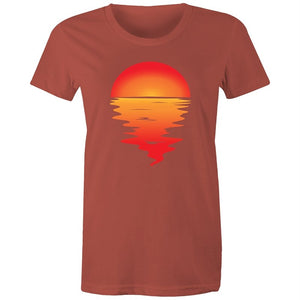 Women's Red Sunset T-shirt