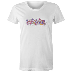 Women's Colourful Flower Field T-shirt