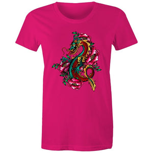 Women's Floral Dragon T-shirt