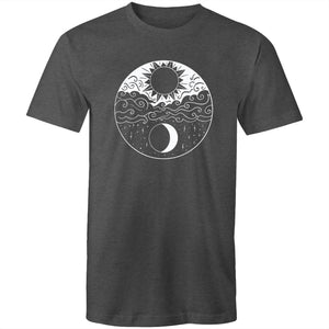 Men's Cool Sun And Moon Art T-shirt
