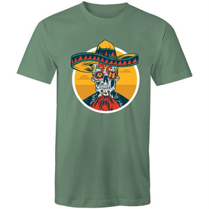 Men's Floral Mexican Skull T-shirt