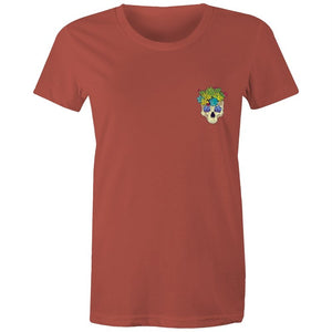 Women's Cactus Skull Pocket T-shirt