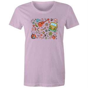 Women's Hippie Designed T-shirt