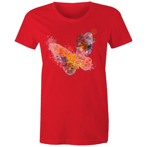 Women's Watercolour Butterfly T-shirt