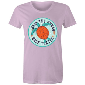 Women's Skip The Straw Save Turtles T-shirt