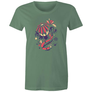 Women's Abstract Flower Art T-shirt