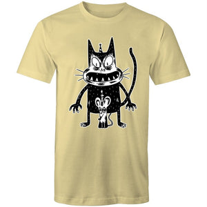 Men's Angry Cat Birthday Printed T-shirt