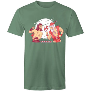 Men's Funny Jesus VS Santa T-shirt