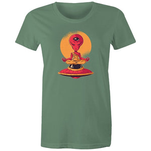 Women's Meditating Alien T-shirt