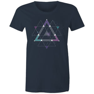Women's Geometric Space T-shirt