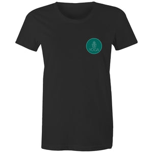 Women's Yoga Logo Pocket Print T-shirt
