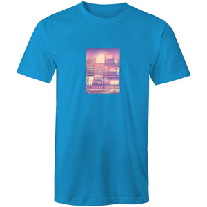 Men's Vaporwave City T-shirt - The Hippie House