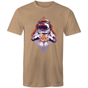 Men's Burger Eating Astronaut T-shirt