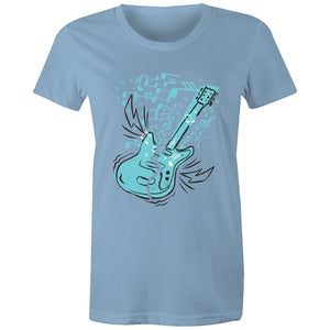 Women's Aqua Guitar T-shirt