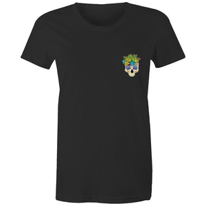 Women's Cactus Skull Pocket T-shirt