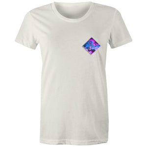 Women's Purple Waves Pocket Tee - The Hippie House