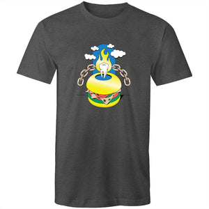 Men's Cartoon Burger Tooth T-shirt