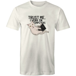 Men's Trust Me, I Work On Computers Cat T-shirt
