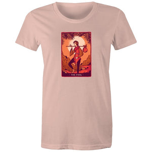 Women's Funny The Fool Tarot Card T-shirt
