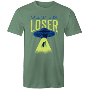 Men's Funny Get In Loser Alien T-shirt
