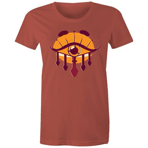 Women's Orange All Seeing Eye T-shirt