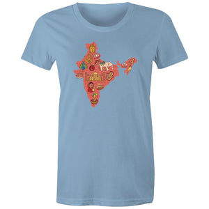 Women's Map Of India T-shirt