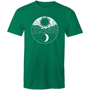 Men's Cool Sun And Moon Art T-shirt
