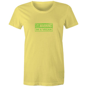 Women's Vegan Warning T-shirt
