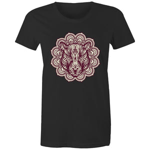 Women's Mandala Lotus Jaguar T-shirt