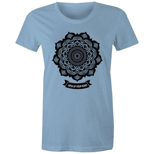 Women's Mandala Open Up Your Heart T-shirt