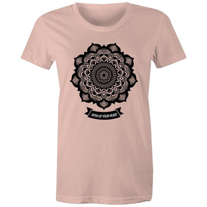 Women's Mandala Open Up Your Heart T-shirt
