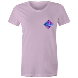 Women's Purple Waves Pocket Tee - The Hippie House