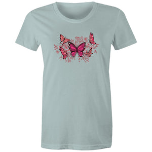 Women's Butterflies and Flowers T-shirt