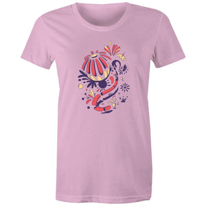 Women's Abstract Flower Art T-shirt