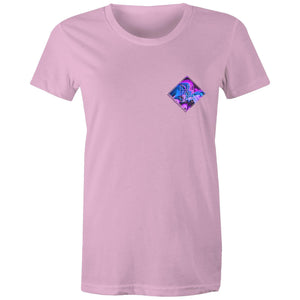 Women's Purple Waves Pocket Tee