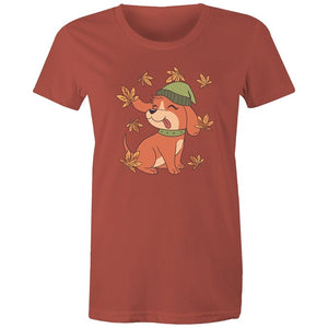 Women's Cute Spring Puppy T-shirt