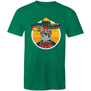 Men's Floral Mexican Skull T-shirt