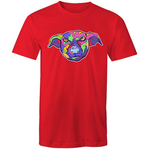 Men's Trippy Multi-Colour Dog T-shirt