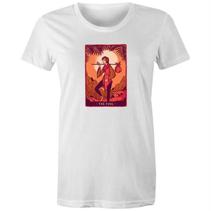 Women's Funny The Fool Tarot Card T-shirt