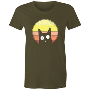 Women's Curious Cat T-shirt