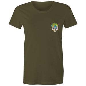 Women's Cactus Skull Pocket T-shirt