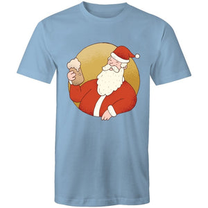 Men's Beer Drinking Santa T-shirt