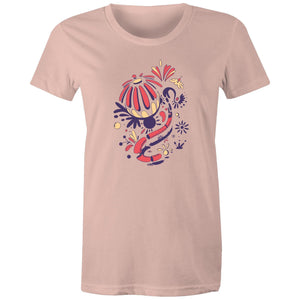 Women's Abstract Flower Art T-shirt