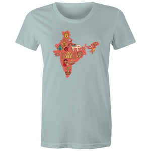 Women's Map Of India T-shirt