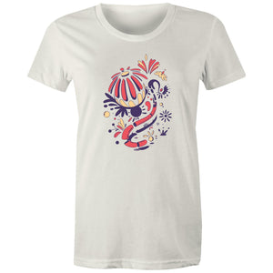 Women's Abstract Flower Art T-shirt