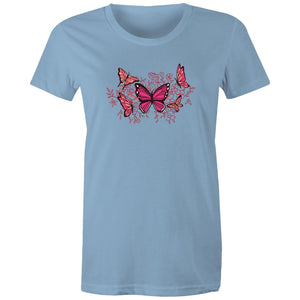 Women's Butterflies and Flowers T-shirt